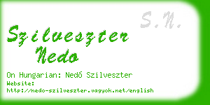 szilveszter nedo business card